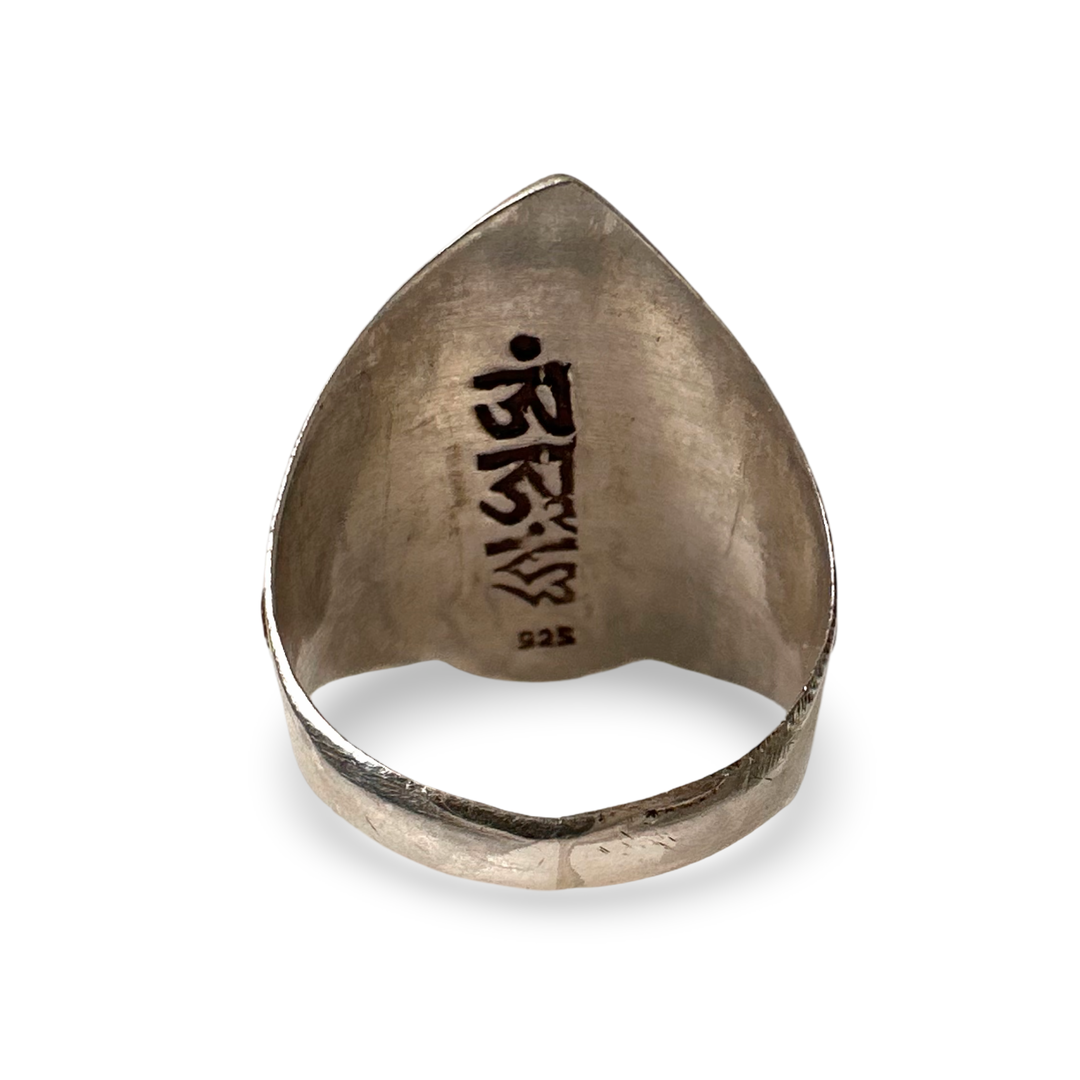 Imposanter Mahakala-Ring aus Silber