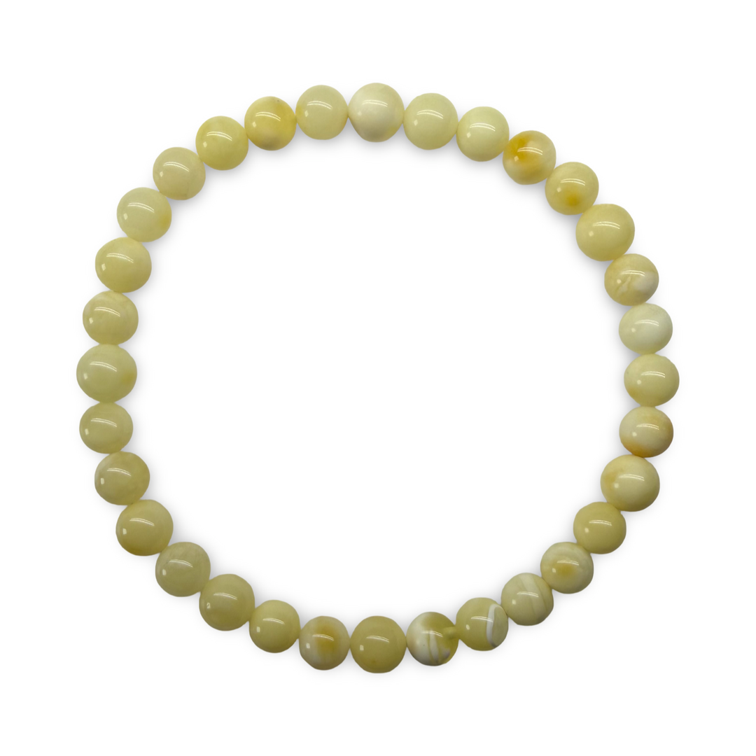 Hellgelbes Bernstein Mala-Armband