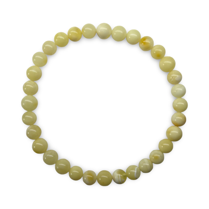 Hellgelbes Bernstein Mala-Armband