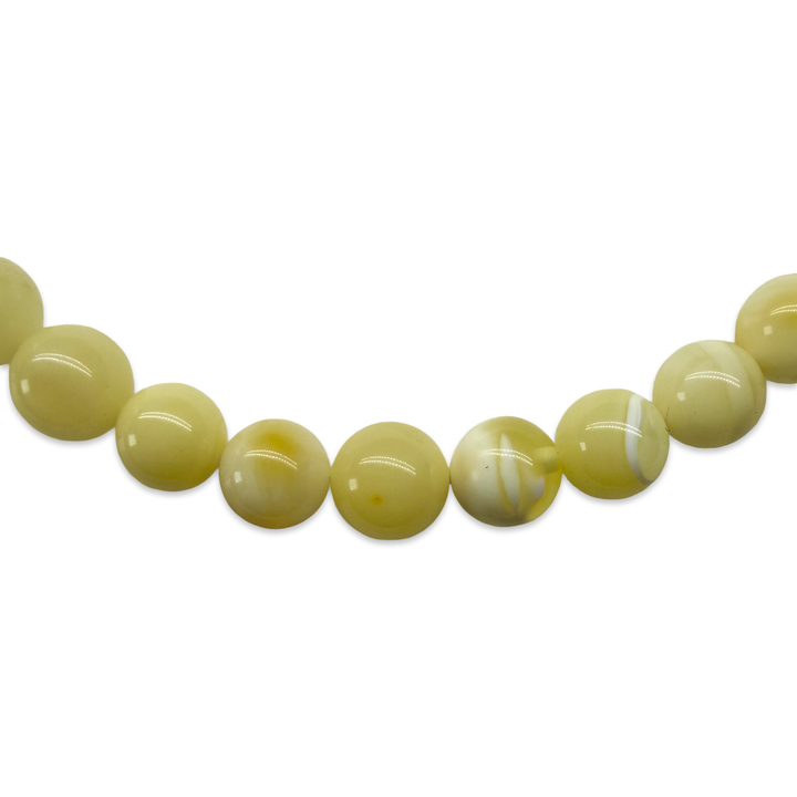 Hellgelbes Bernstein Mala-Armband