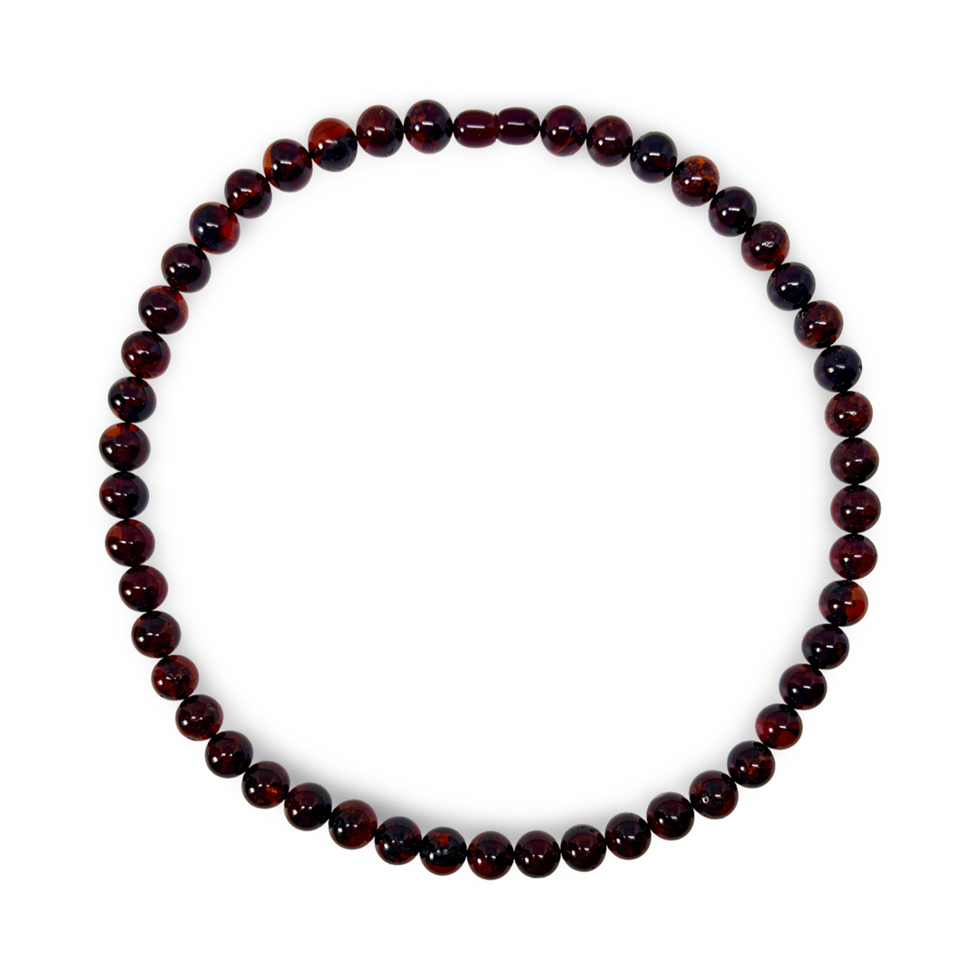 Collier d'ambre foncé
