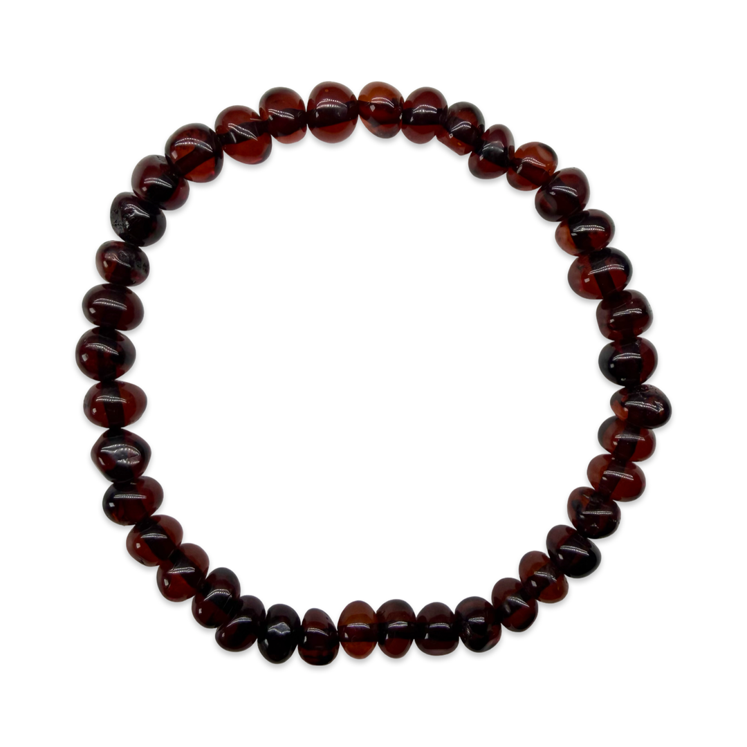 Bernstein-Armband kirschrot
