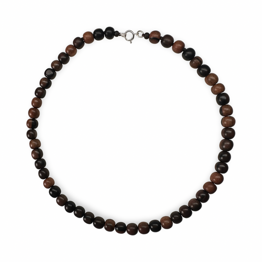 Ebenholz Kette mit Silber-Verschluss