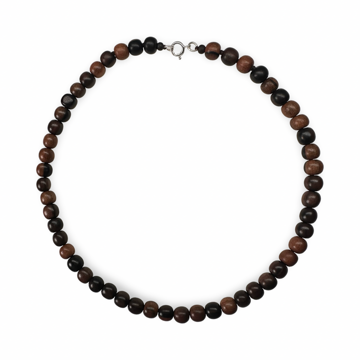 Ebenholz Kette mit Silber-Verschluss
