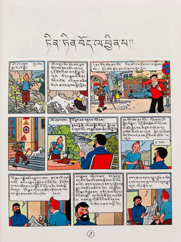 Rarität: ཅིན་ཅིན་བོད་ལ་ཕྱིན་པ། - Tintin in Tibet – Tibetische Ausgabe (1991)