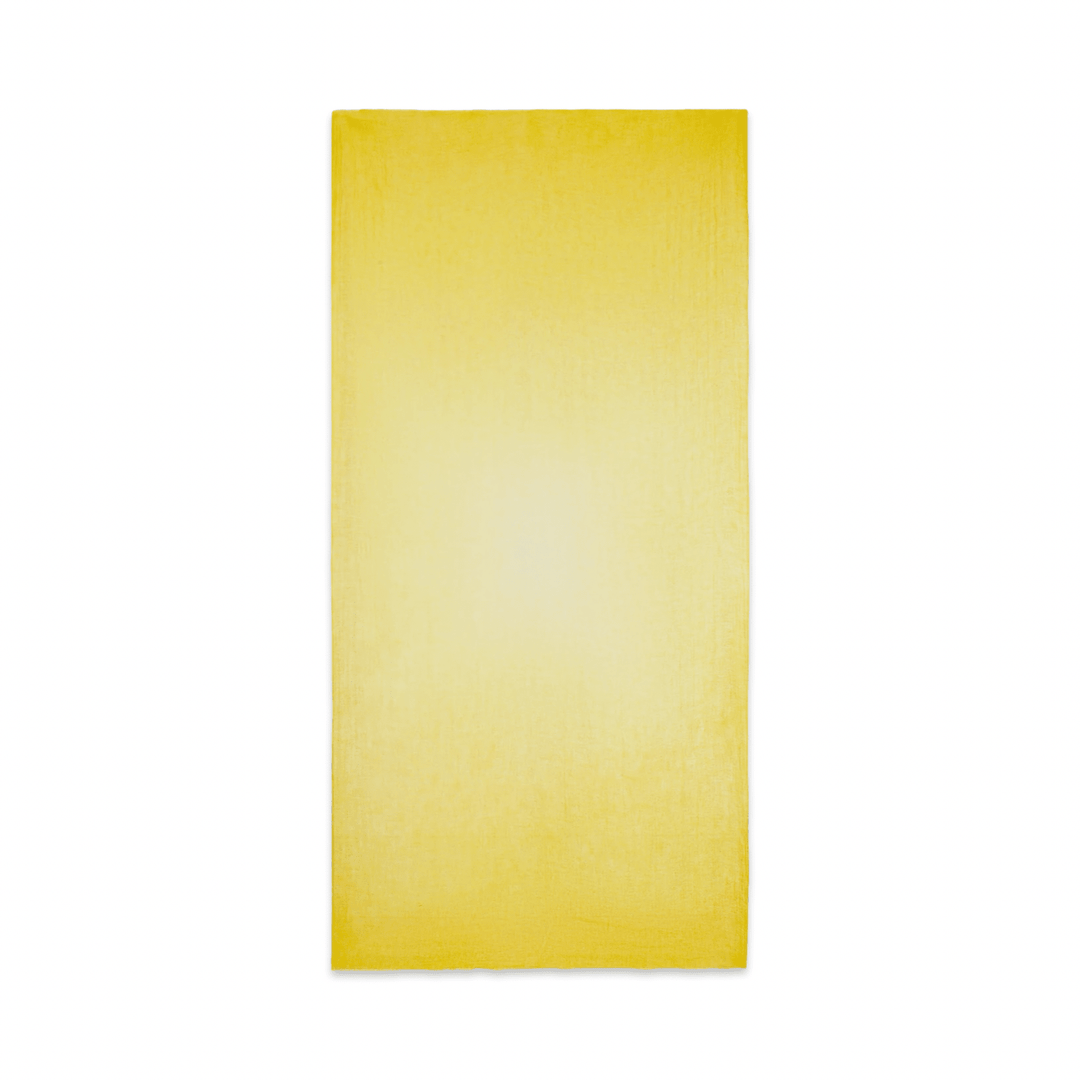 «A Shawl of Light» · Gelber Schal aus Yak-Daunenhaar · CHARU × Yitso Hima - Atelier Tibet