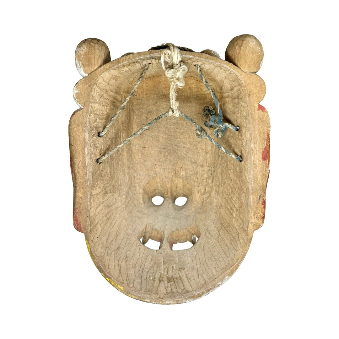 Alte, bemalte Cham - Mahakala - Maske  aus dem Himalaya - Gebiet - Atelier Tibet