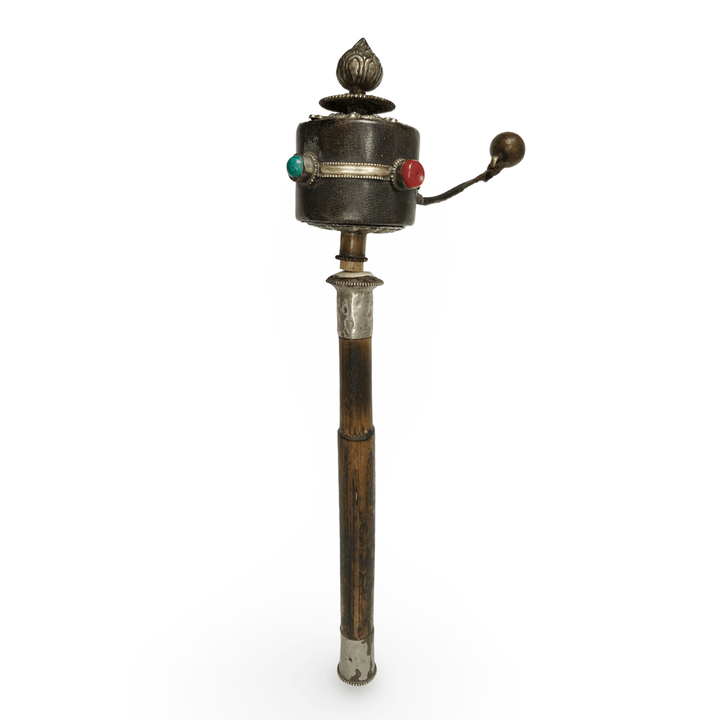 Alte tibetische Hand - Gebetsmühle aus Ladakh - Atelier Tibet