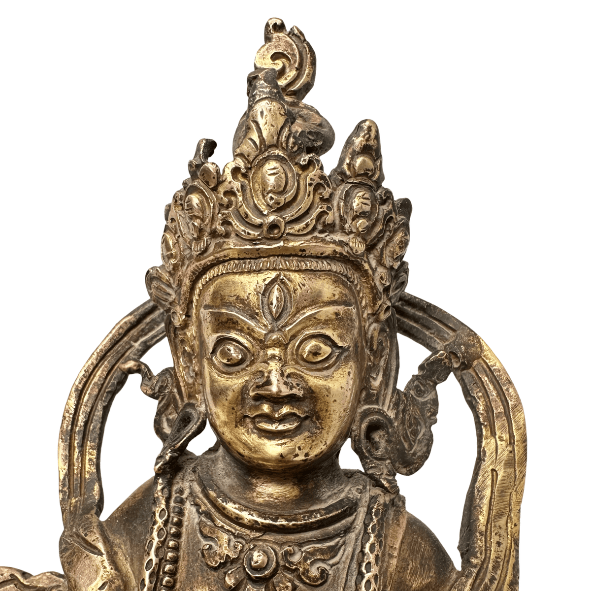 Ältere vergoldete Jambhala Statue - Atelier Tibet