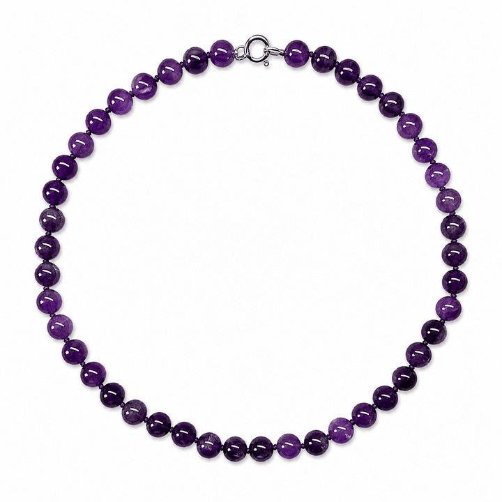 Amethyst-Kette mit Knoten - Atelier Tibet