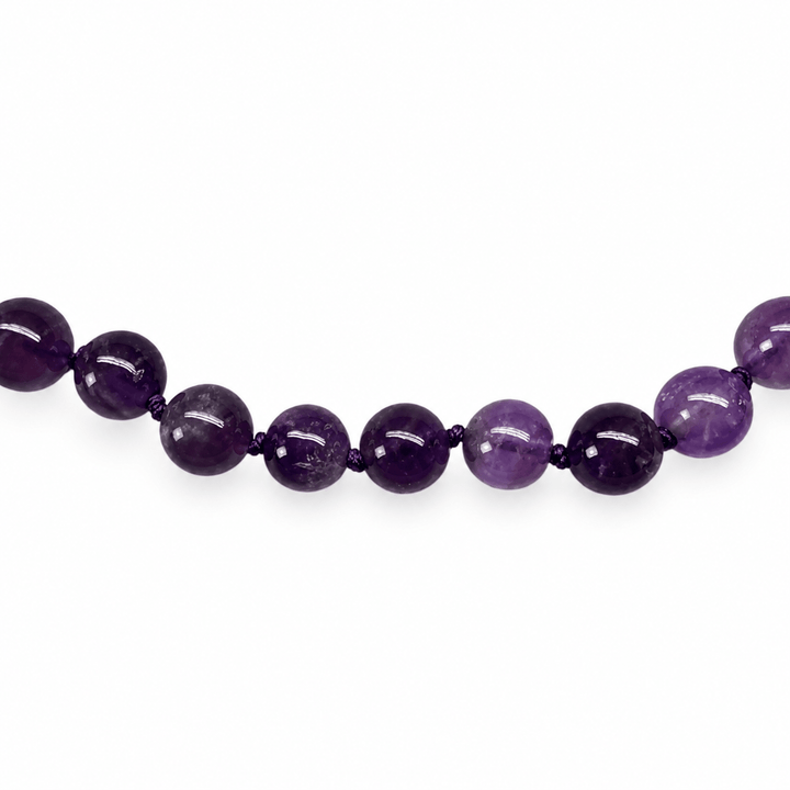 Amethyst-Kette mit Knoten - Atelier Tibet