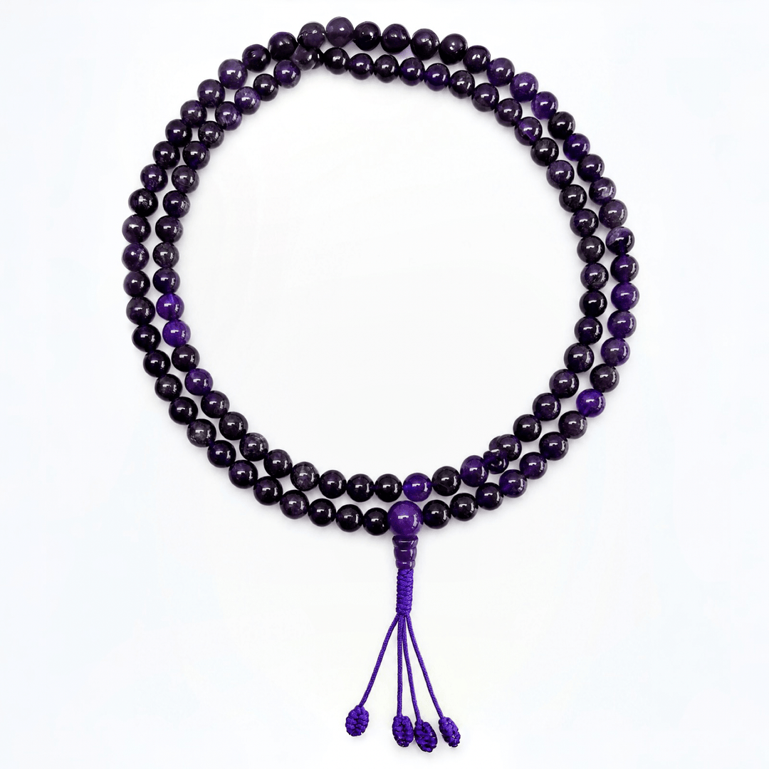 Amethyst Mala Gebetskette - 8 mm - Atelier Tibet