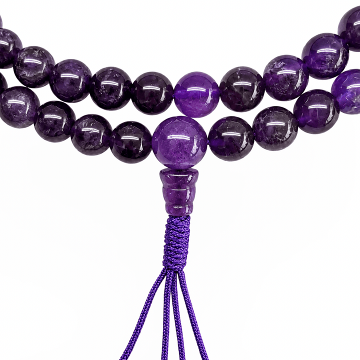 Amethyst Mala Gebetskette - 8 mm - Atelier Tibet