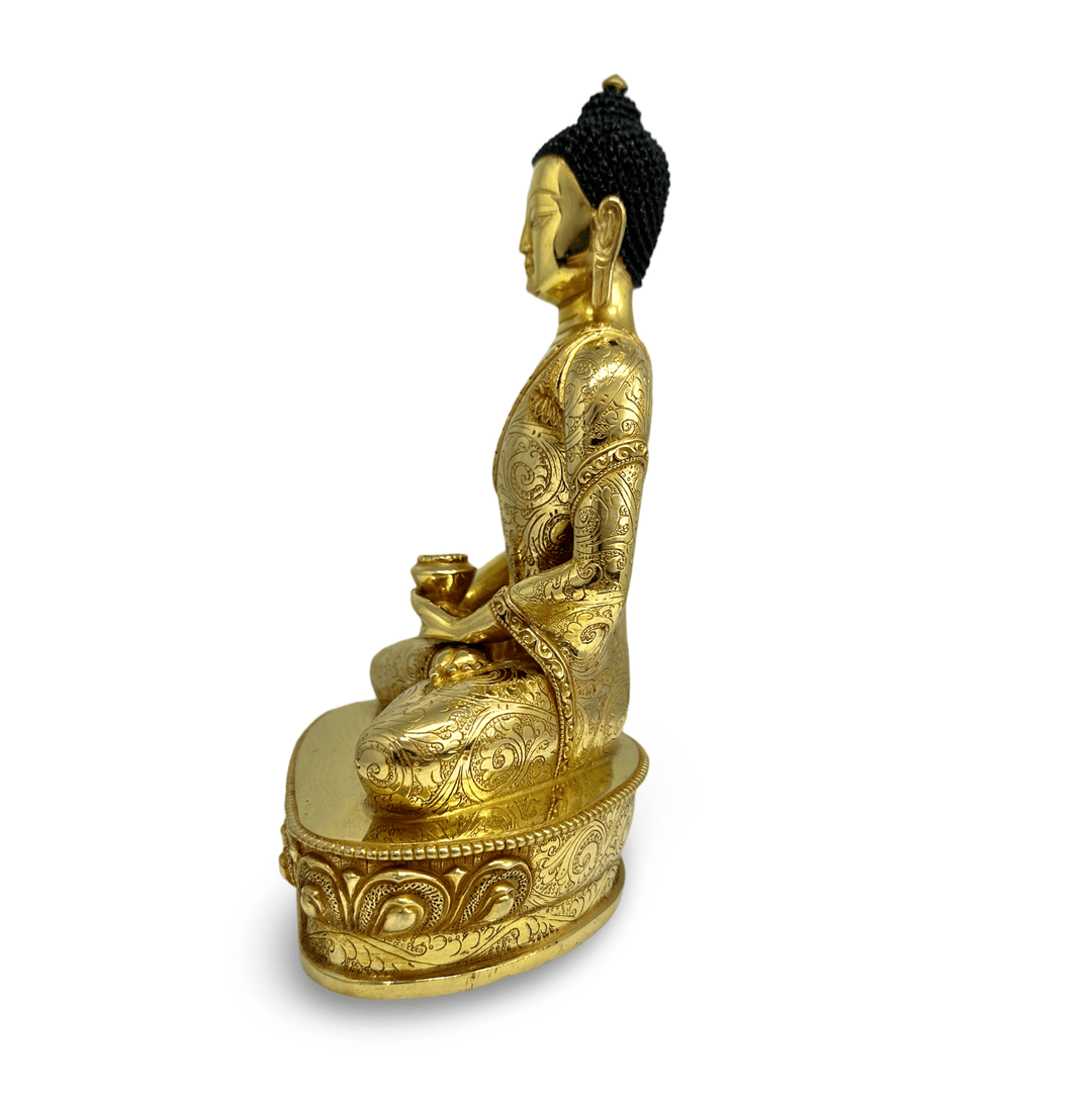 Amitabha Buddha Statue aus Bronze, feuervergoldet - Atelier Tibet