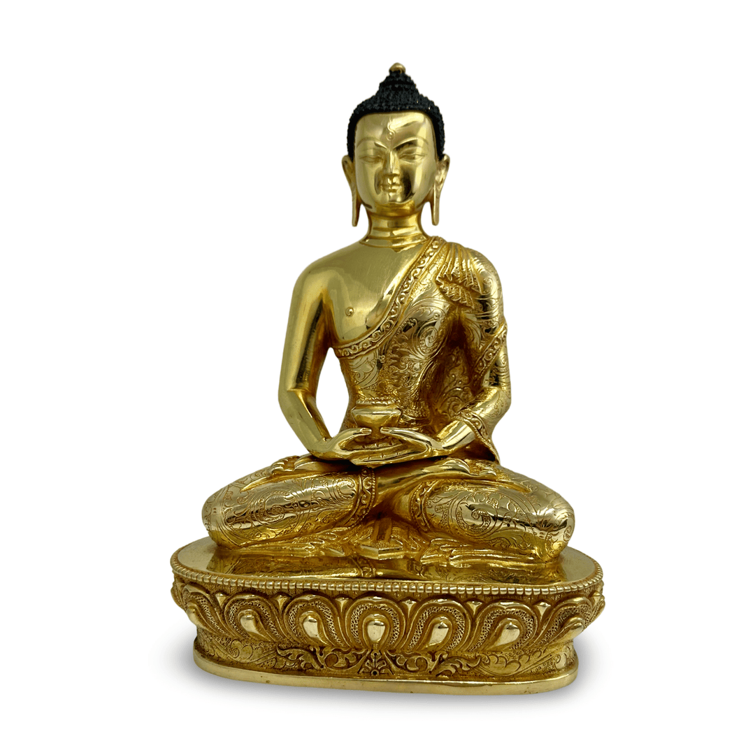 Amitabha Buddha Statue aus Bronze, feuervergoldet - Atelier Tibet