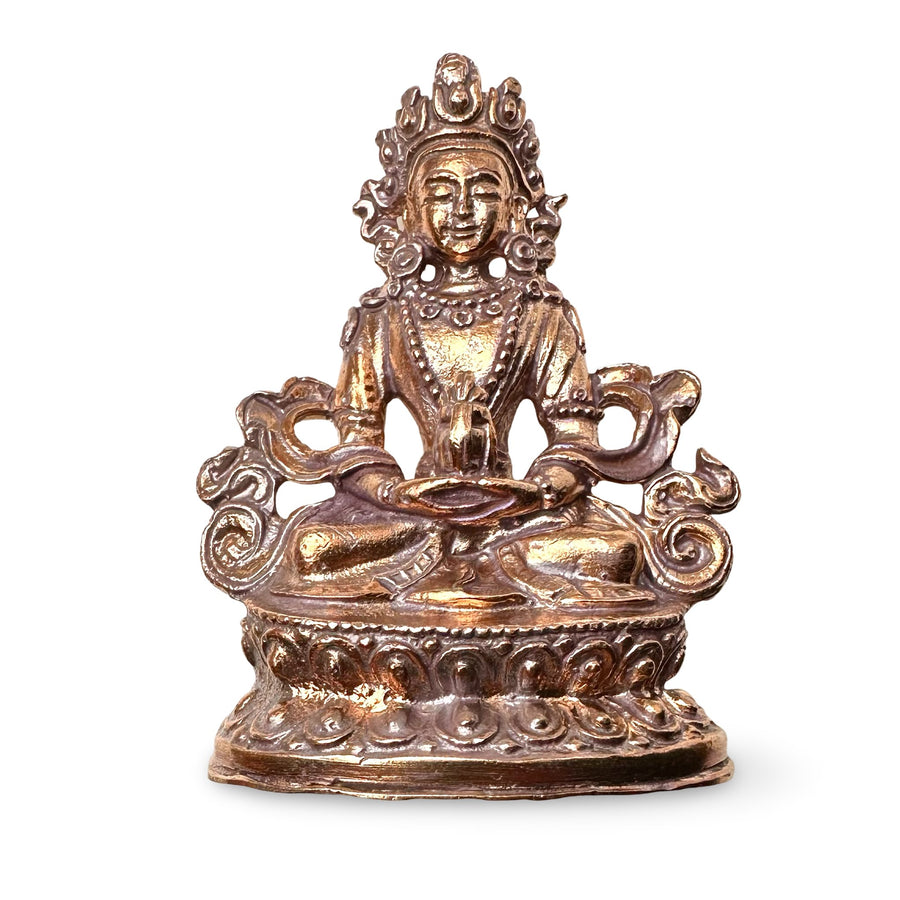 Amitayus Miniatur - Kupferstatue - Atelier Tibet