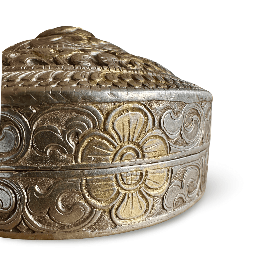 Antike Silber - Betel - Dose aus Bhutan - Atelier Tibet