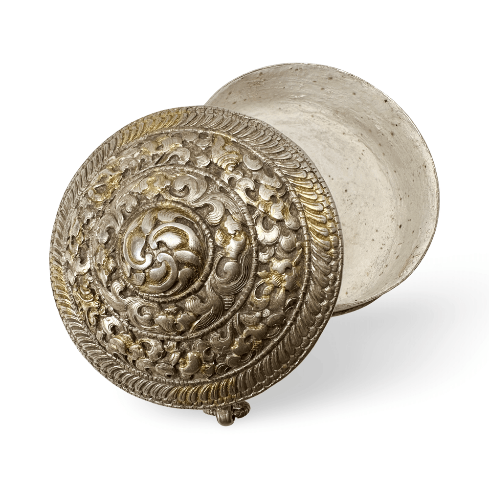 Antike Silber - Betel - Dose aus Bhutan - Atelier Tibet