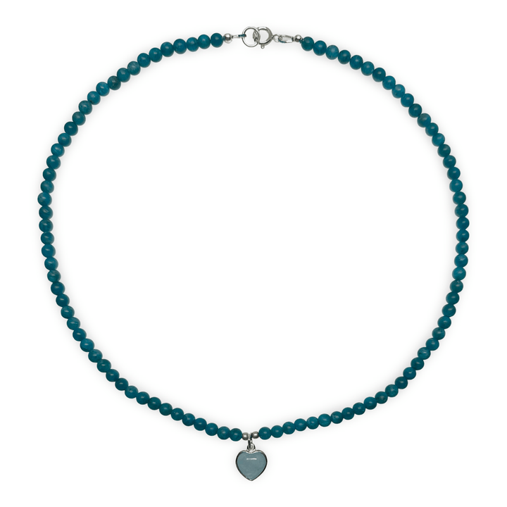 Apatit - Kette mit Amazonit - Herz - Atelier Tibet