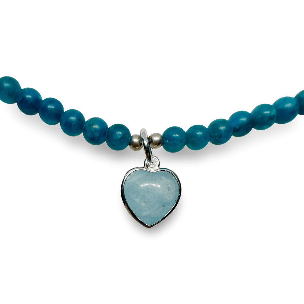 Apatit - Kette mit Amazonit - Herz - Atelier Tibet