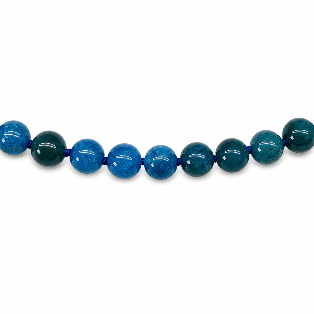 Apatit-Kette mit Silberverschluss - Atelier Tibet