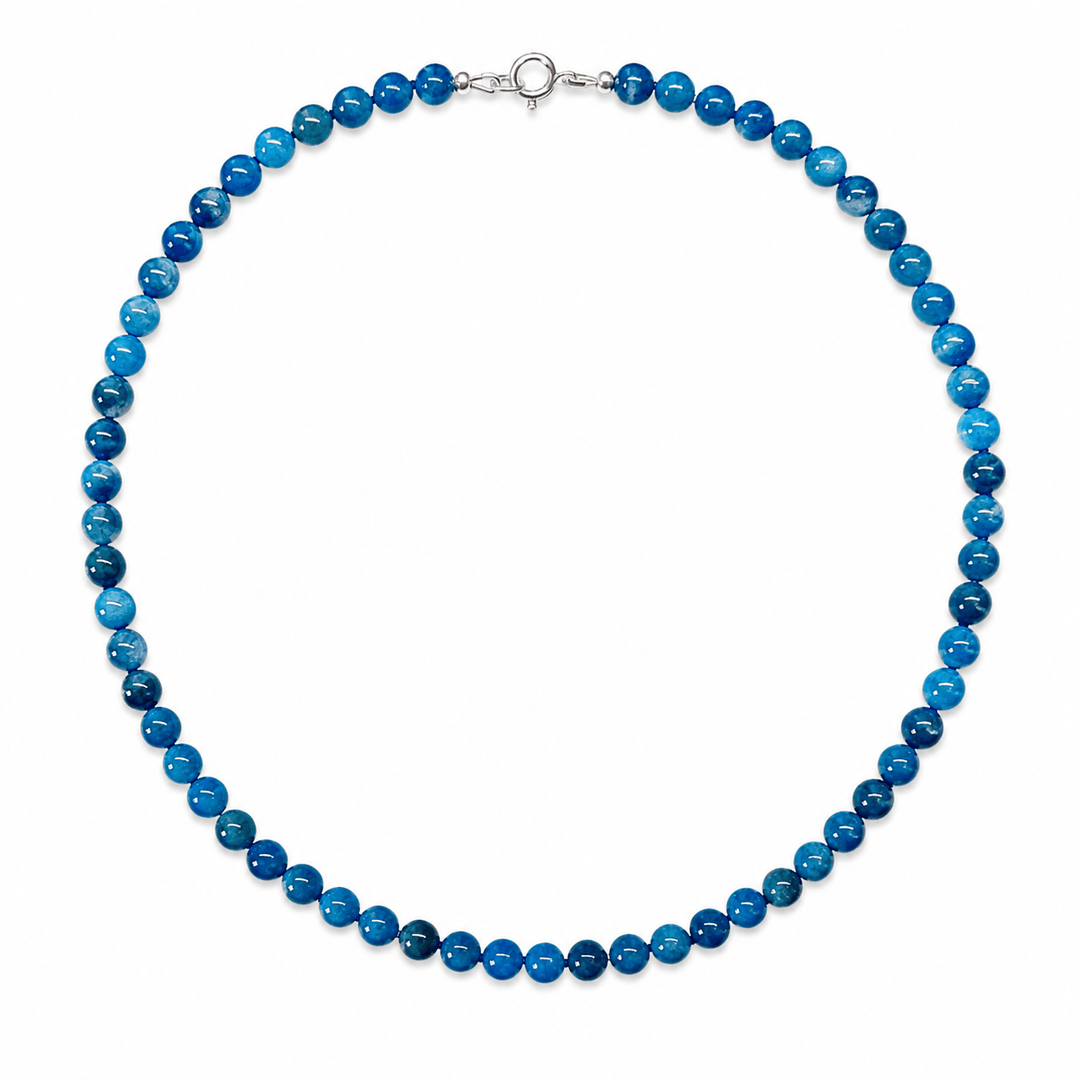Apatit-Kette mit Silberverschluss - Atelier Tibet