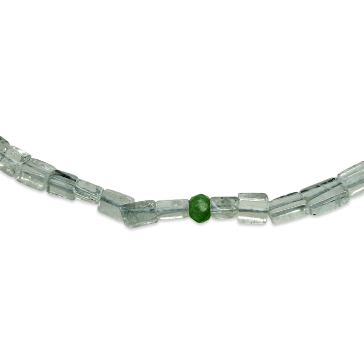 Aquamarin-Kette mit Peridot - Atelier Tibet
