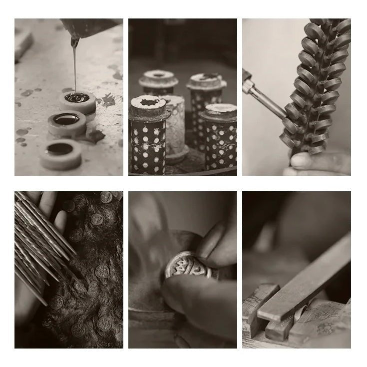 Armband mit Keimsilbe Dhih, feuervergoldet · CHARU × Khyenle - Atelier Tibet