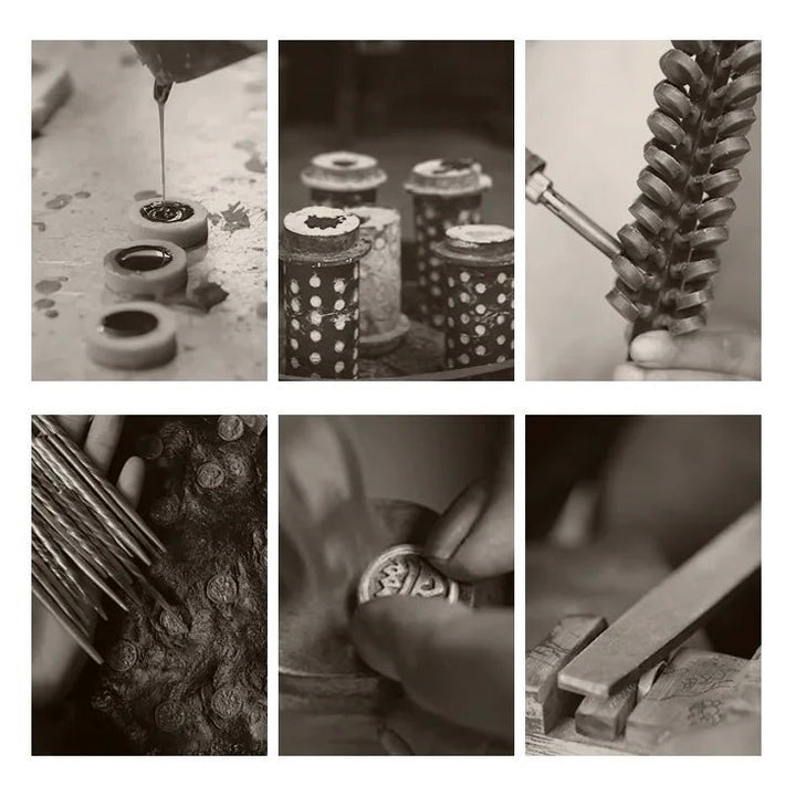 Armband mit Keimsilbe Dhih, feuervergoldet · CHARU × Khyenle - Atelier Tibet
