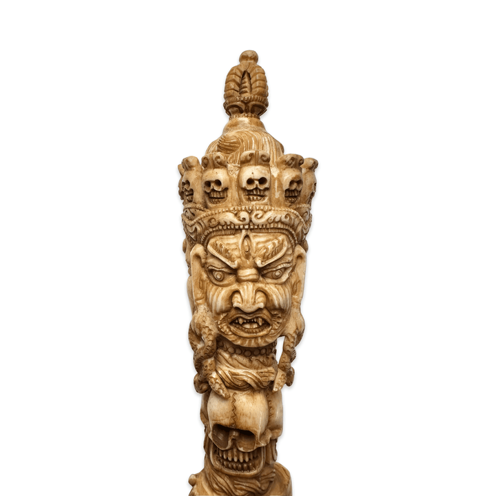 Aussergewöhnlicher Phurpa Ritual Dolch aus Yak - Knochen - Atelier Tibet