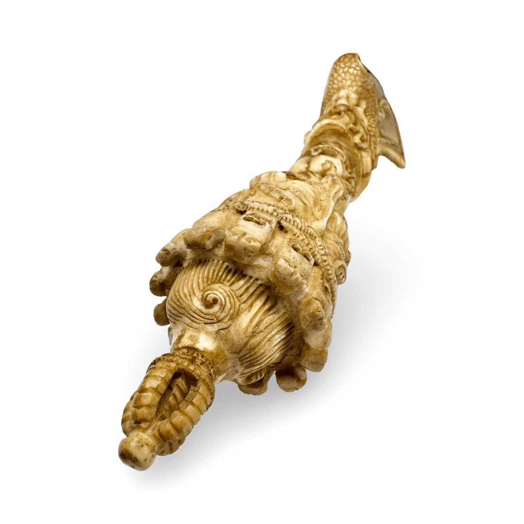 Aussergewöhnlicher Phurpa Ritual Dolch aus Yak - Knochen - Atelier Tibet