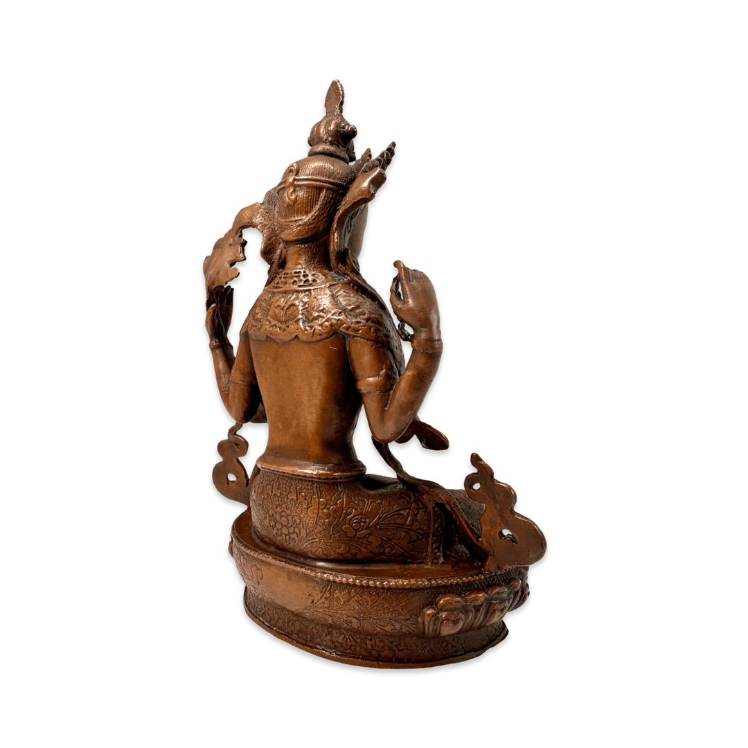 Avalokiteshvara Klein - Statue aus Kupfer - Atelier Tibet