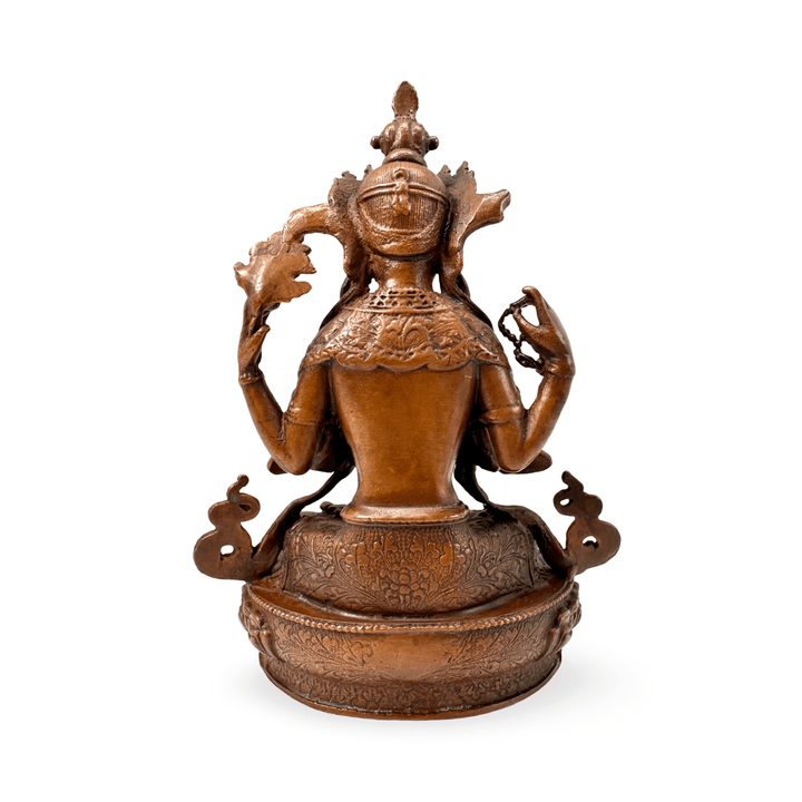 Avalokiteshvara Klein - Statue aus Kupfer - Atelier Tibet