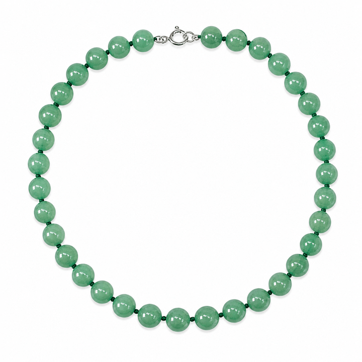 Aventurin - Kette – jadegrün, handgeknüpft - Atelier Tibet