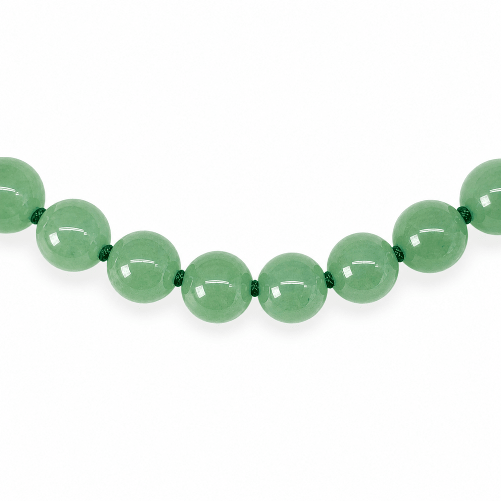 Aventurin - Kette – jadegrün, handgeknüpft - Atelier Tibet