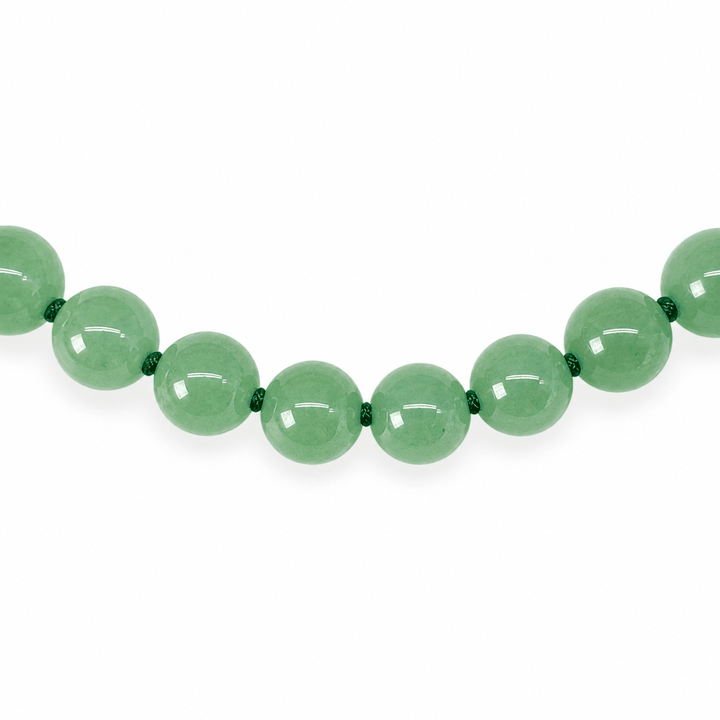Aventurin - Kette – jadegrün, handgeknüpft - Atelier Tibet