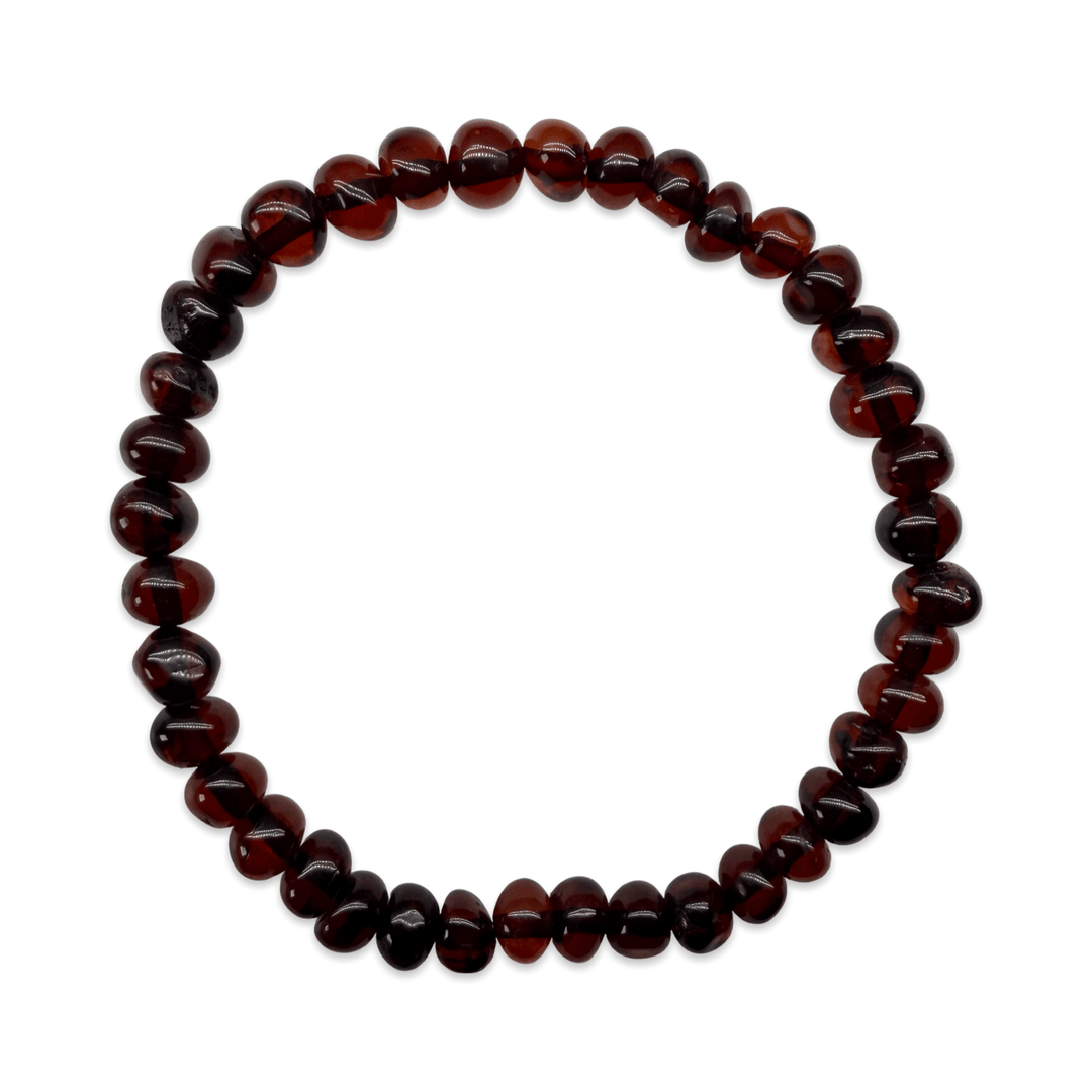 Bernstein-Armband kirschrot - Atelier Tibet