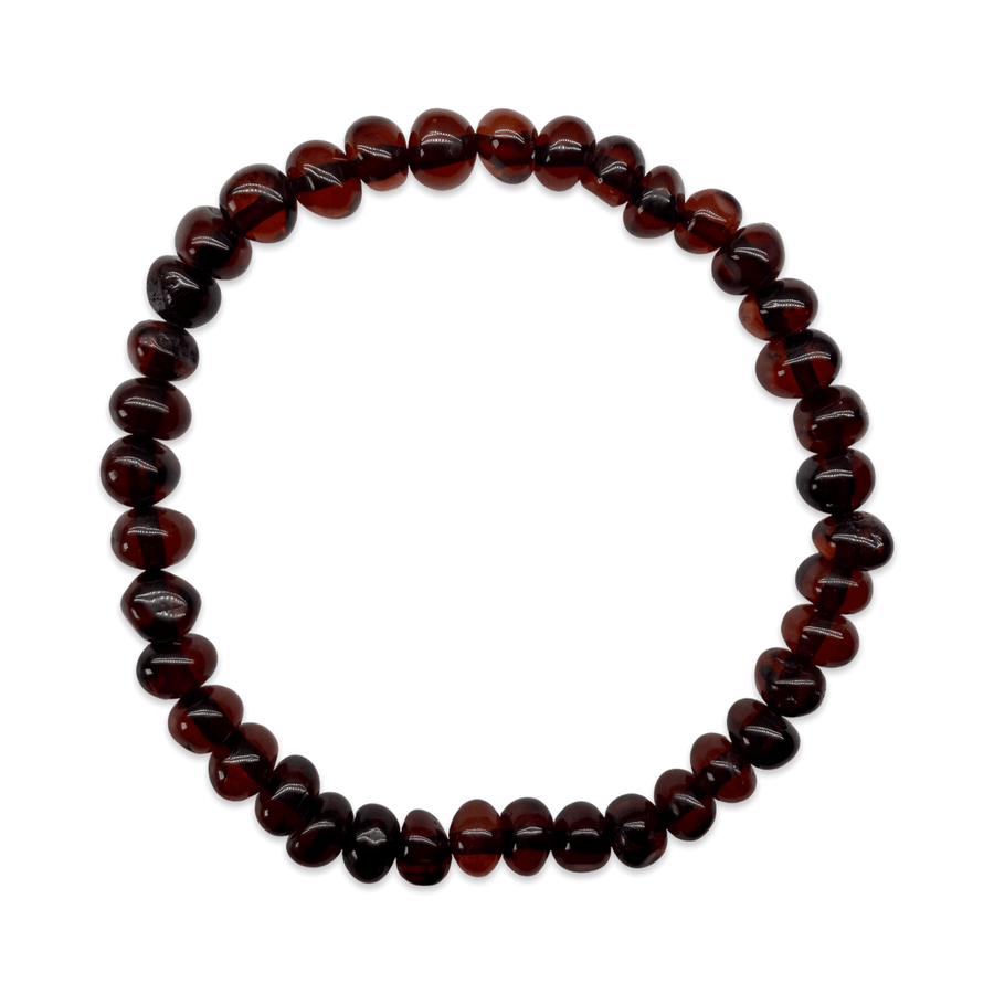 Bernstein-Armband kirschrot - Atelier Tibet