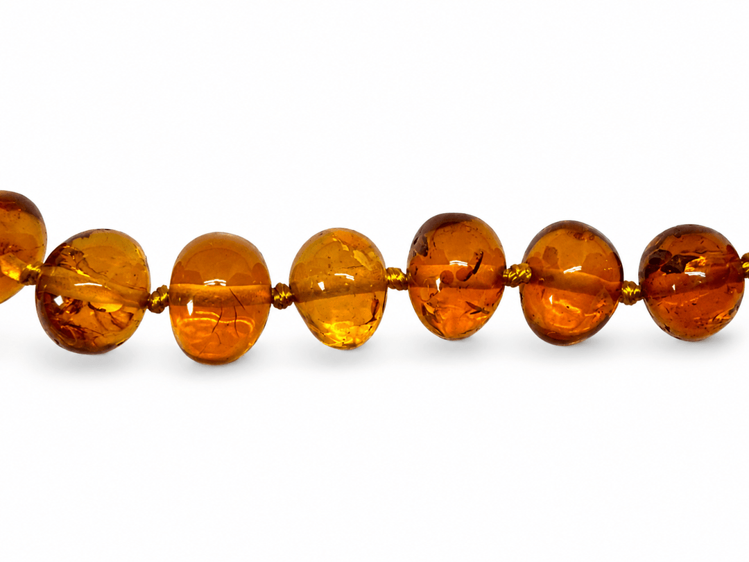 Bernstein-Kette cognacfarben - Atelier Tibet