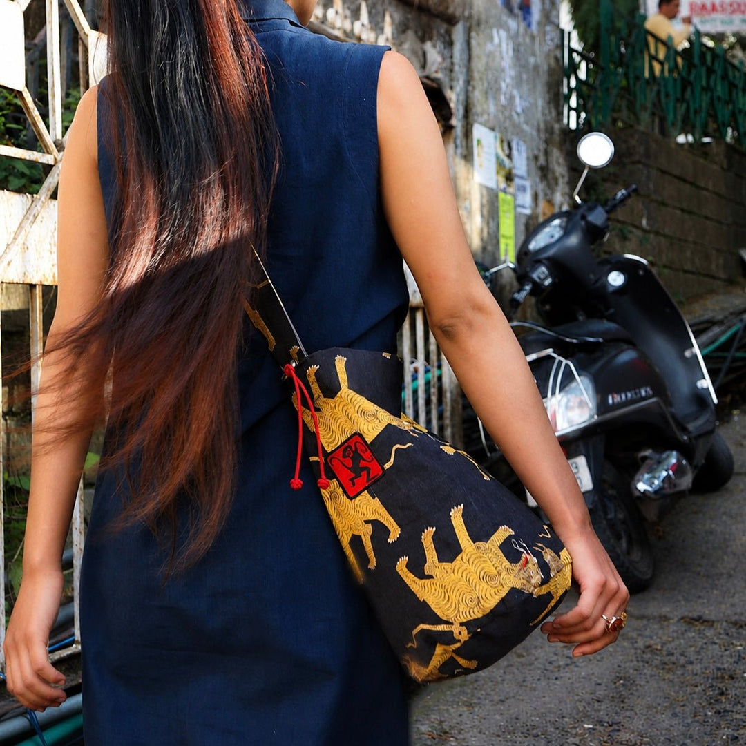 Big Tote – Tibetischer Tiger · Studio Losel - Atelier Tibet