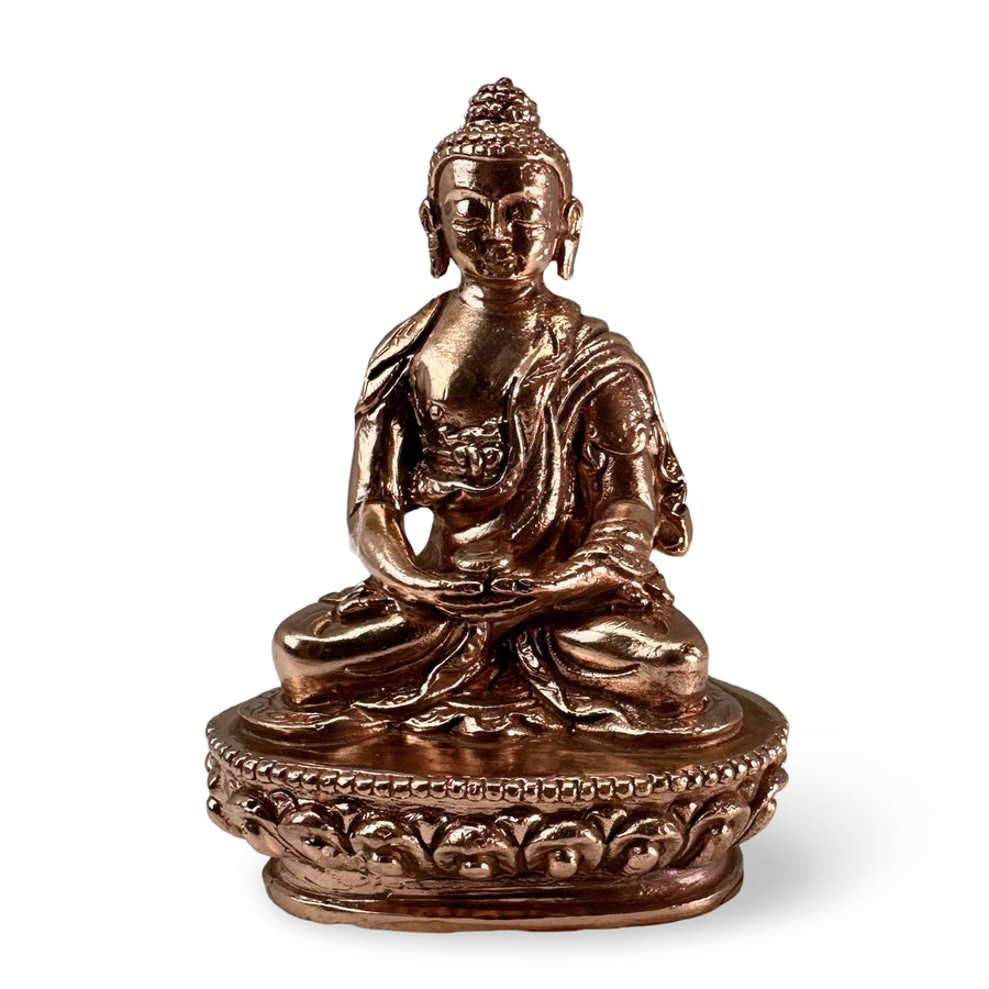 Buddha Amitabha Miniatur - Kupferstatue - Atelier Tibet