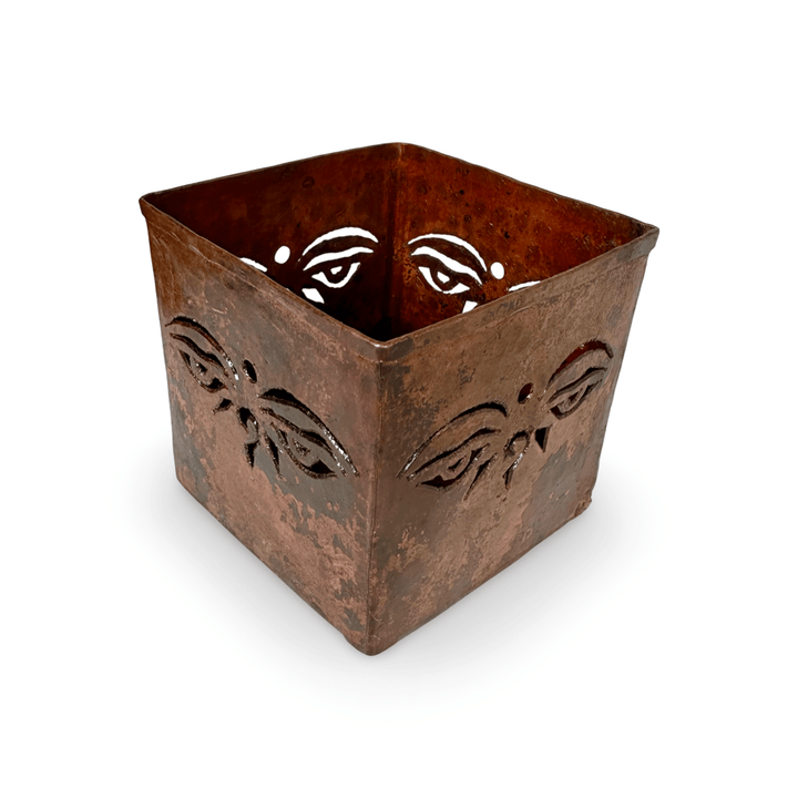 «Buddha Auge» Kerzenbecher aus Kupfer - Atelier Tibet