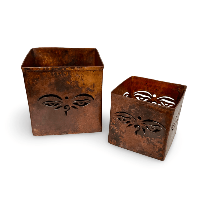 «Buddha Auge» Kerzenbecher aus Kupfer - Atelier Tibet