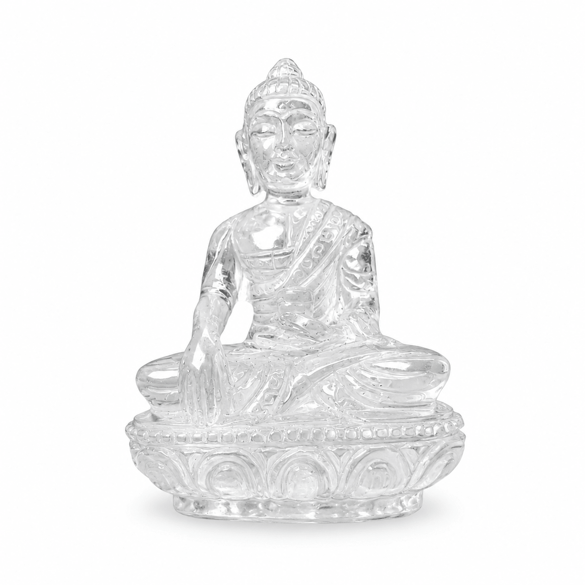 Buddha aus Bergkristall - handgeschnitzt, Nepal - Atelier Tibet