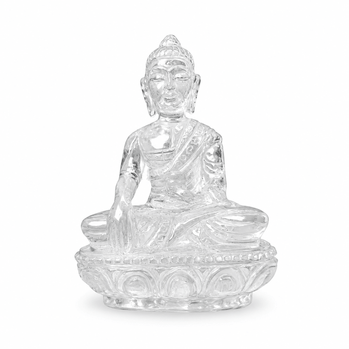 Buddha aus Bergkristall - handgeschnitzt, Nepal - Atelier Tibet