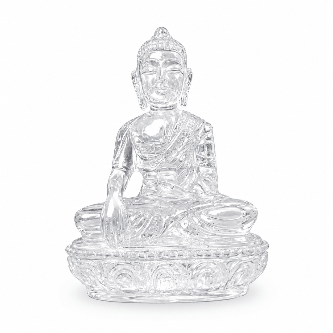 Buddha aus Bergkristall - handgeschnitzt, Nepal - Atelier Tibet