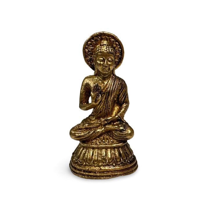 Buddha Vitarka Mudra Miniatur Statue aus Messing - Atelier Tibet