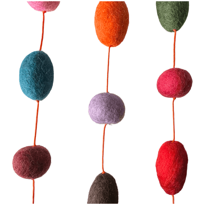 Bunte Filz - Girlande - Atelier Tibet