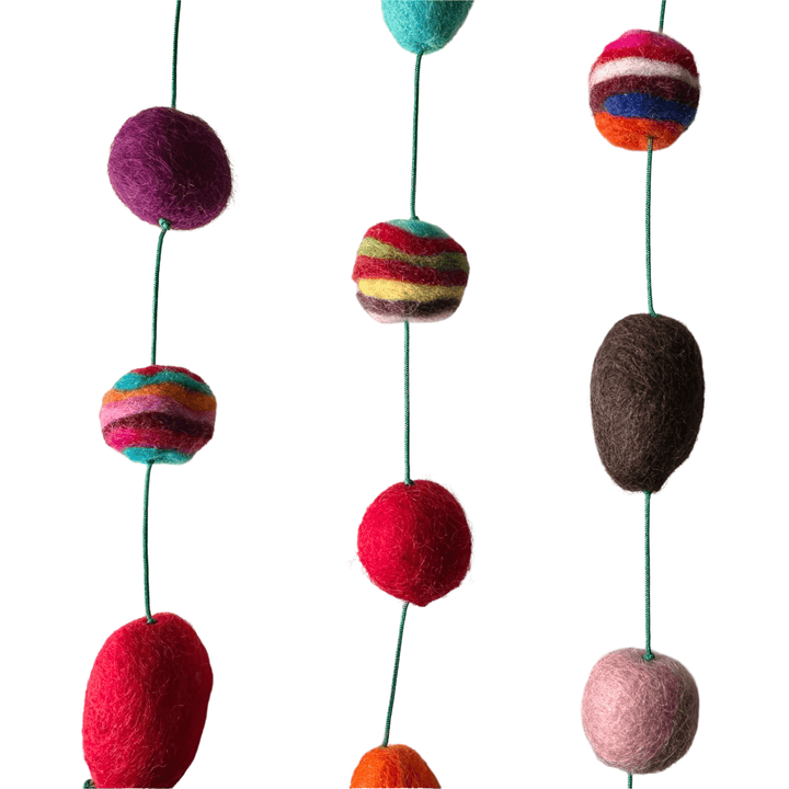 Bunte Filz - Girlande - Atelier Tibet