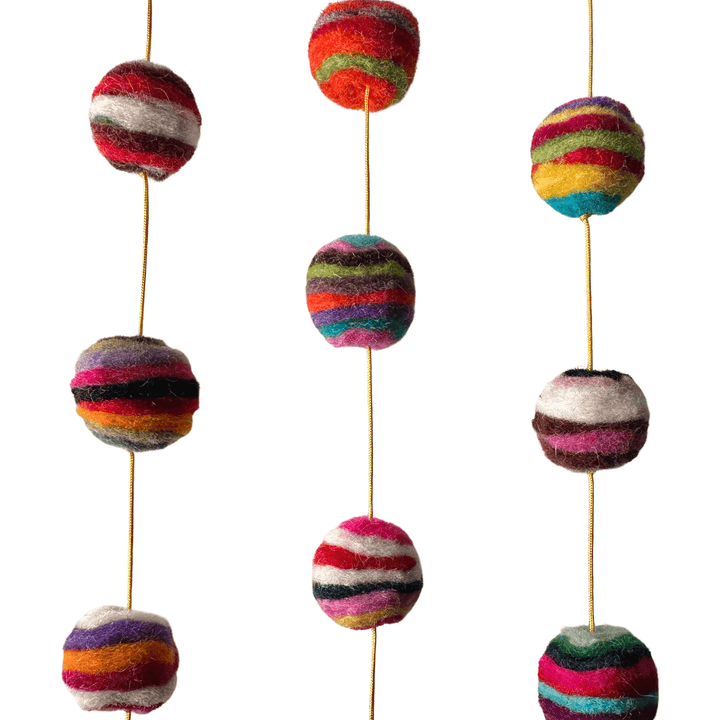 Bunte Filz - Girlande - Atelier Tibet